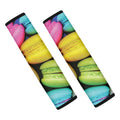 Colorful Macarons Print Car Seat Belt Covers