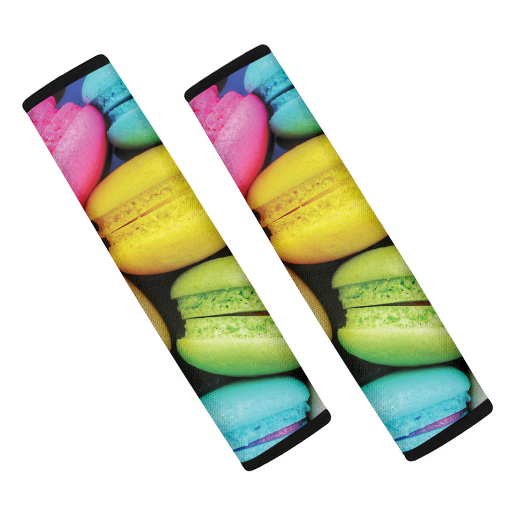 Colorful Macarons Print Car Seat Belt Covers