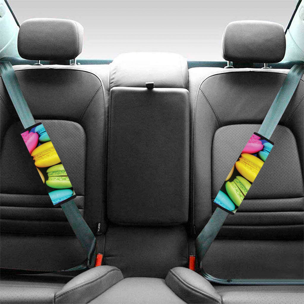 Colorful Macarons Print Car Seat Belt Covers