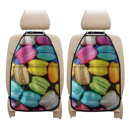 Colorful Macarons Print Car Seat Organizers