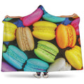 Colorful Macarons Print Hooded Blanket