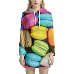 Colorful Macarons Print Hoodie Dress