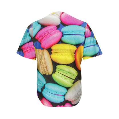 Colorful Macarons Print Men's Baseball Jersey