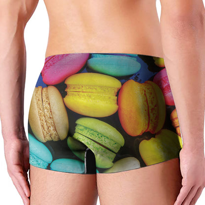 Colorful Macarons Print Men's Boxer Briefs