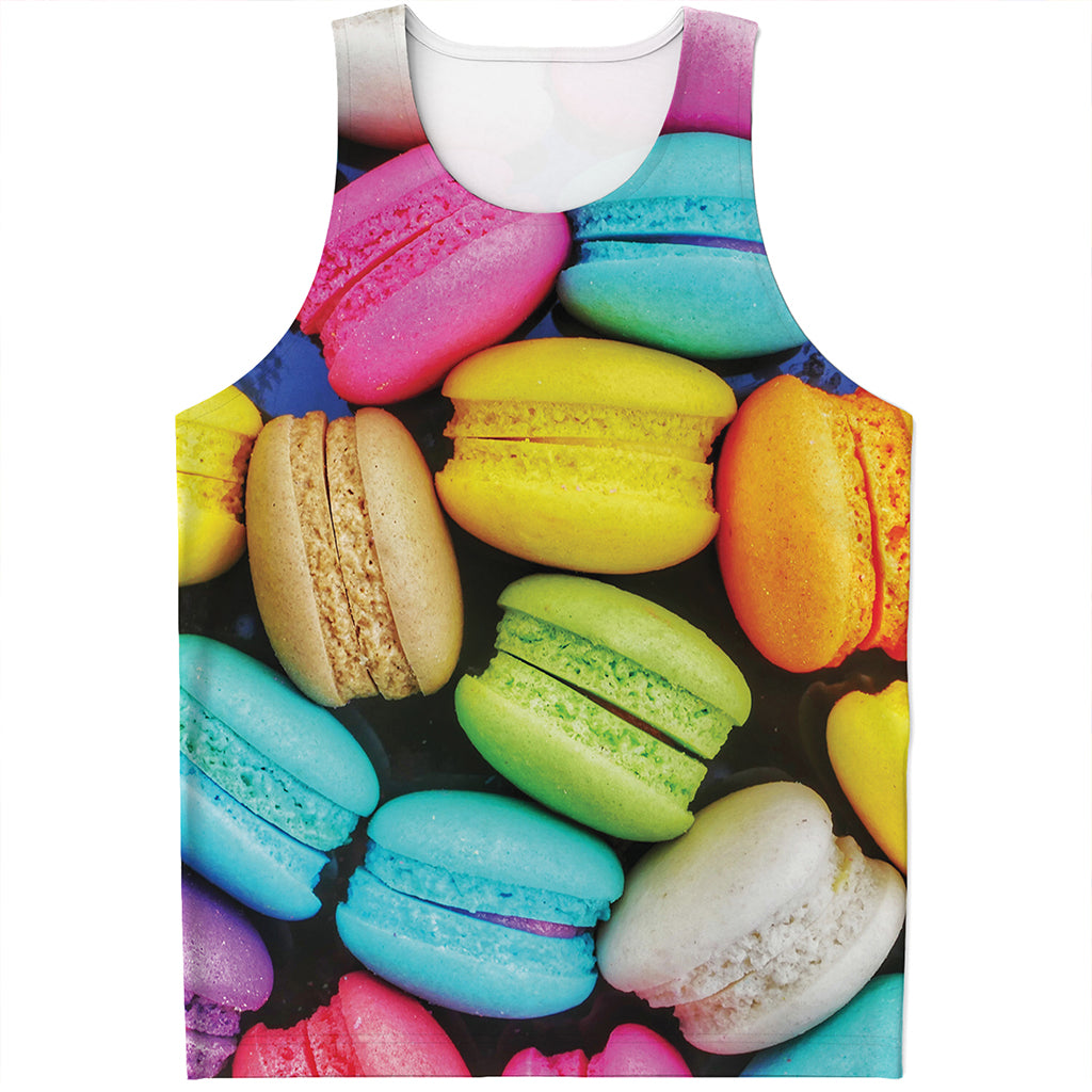 Colorful Macarons Print Men's Tank Top