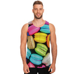 Colorful Macarons Print Men's Tank Top