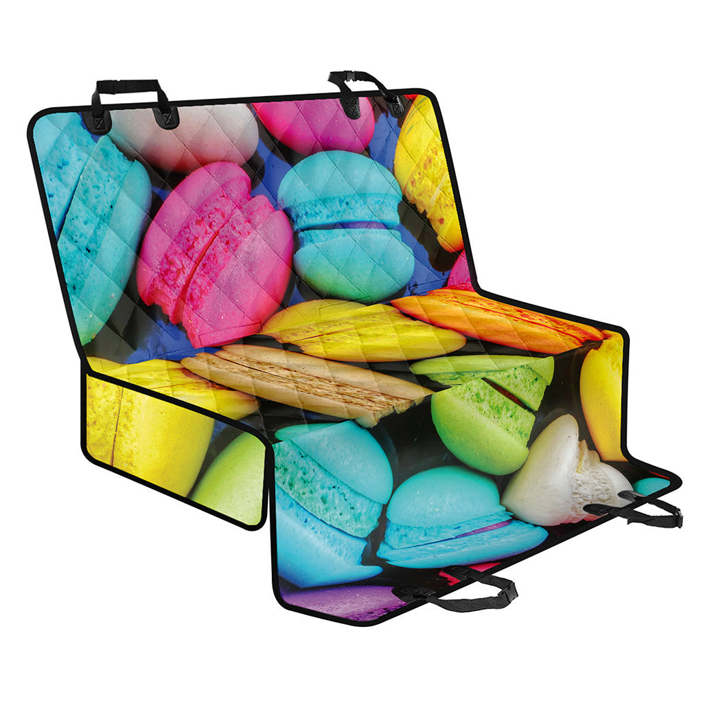 Colorful Macarons Print Pet Car Back Seat Cover