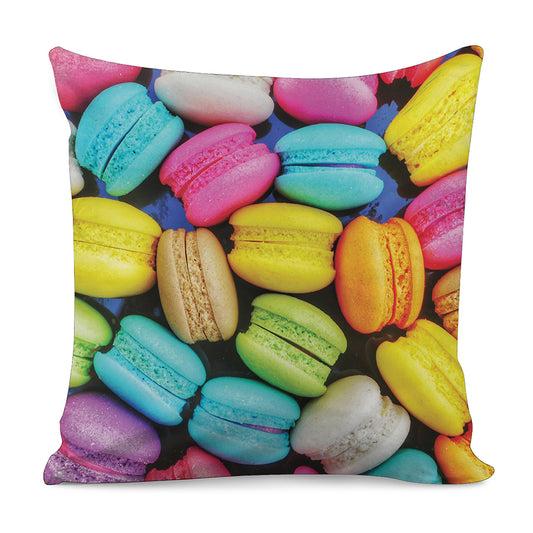 Colorful Macarons Print Pillow Cover