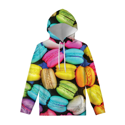 Colorful Macarons Print Pullover Hoodie