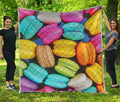 Colorful Macarons Print Quilt