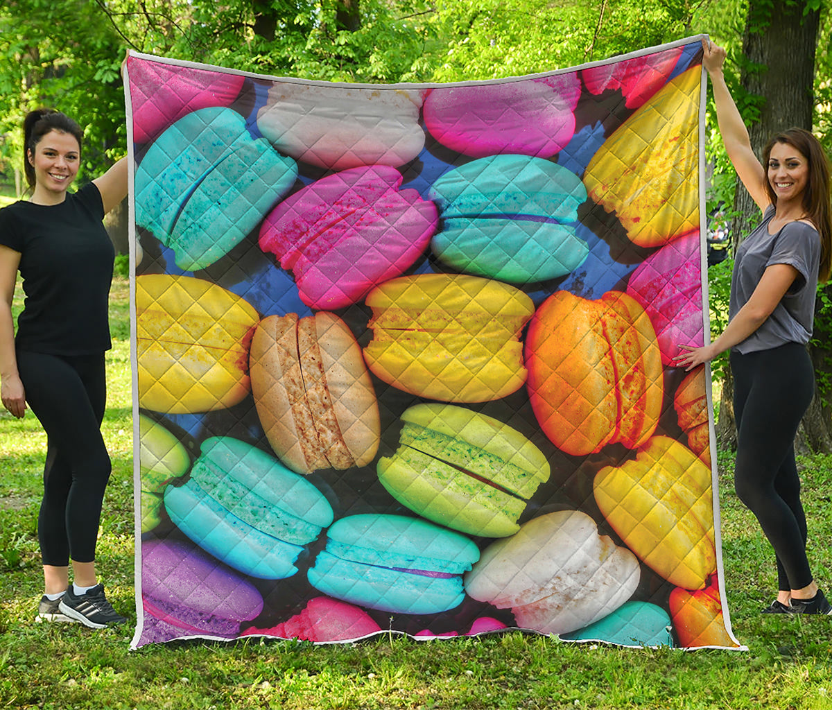 Colorful Macarons Print Quilt