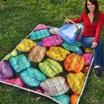 Colorful Macarons Print Quilt