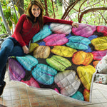 Colorful Macarons Print Quilt