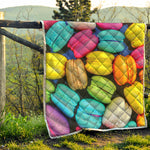 Colorful Macarons Print Quilt