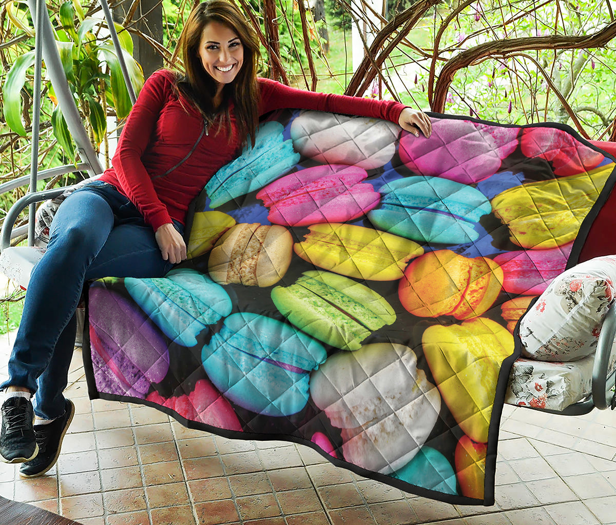 Colorful Macarons Print Quilt