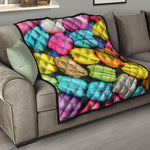 Colorful Macarons Print Quilt
