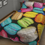 Colorful Macarons Print Quilt Bed Set