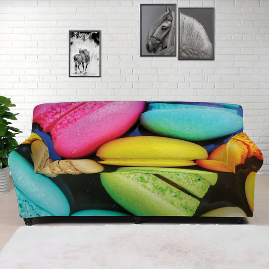 Colorful Macarons Print Sofa Cover