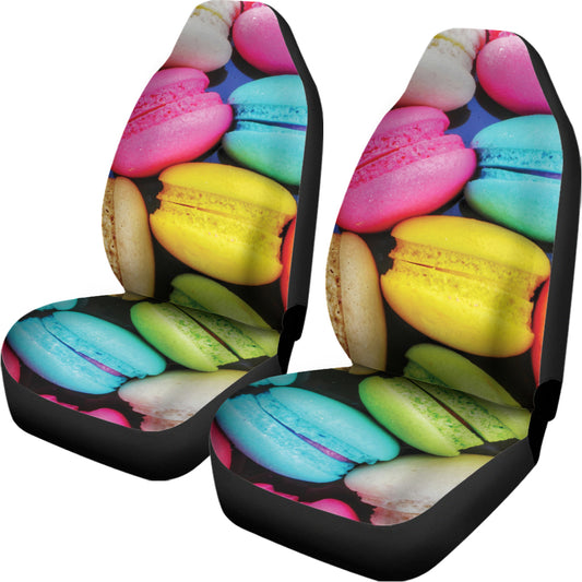 Colorful Macarons Print Universal Fit Car Seat Covers