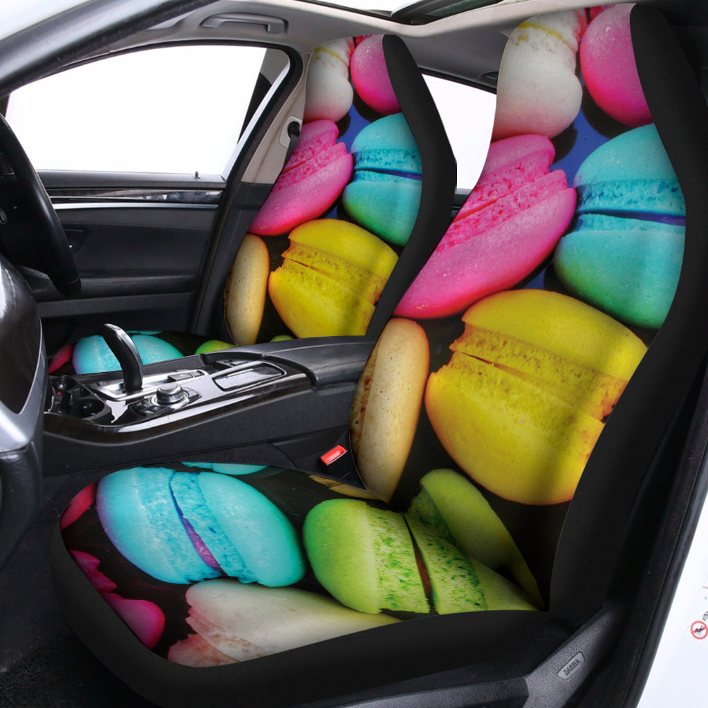 Colorful Macarons Print Universal Fit Car Seat Covers