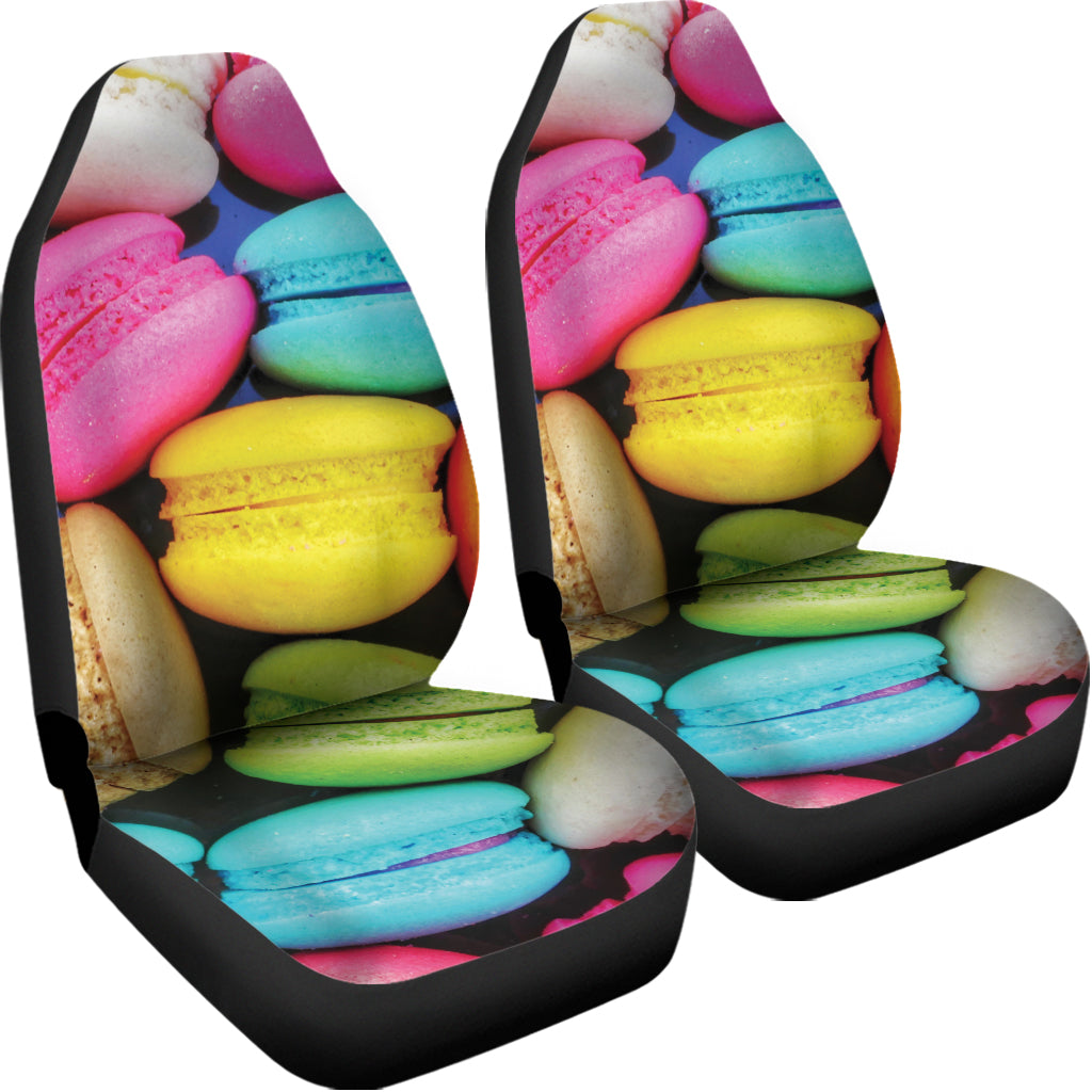 Colorful Macarons Print Universal Fit Car Seat Covers