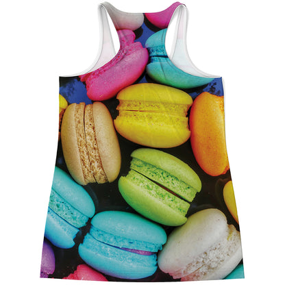 Colorful Macarons Print Women's Racerback Tank Top