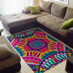 Colorful Mandala Bohemian Pattern Print Area Rug GearFrost
