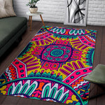 Colorful Mandala Bohemian Pattern Print Area Rug GearFrost