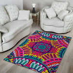 Colorful Mandala Bohemian Pattern Print Area Rug GearFrost