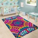 Colorful Mandala Bohemian Pattern Print Area Rug GearFrost