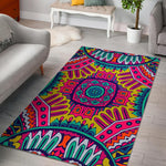 Colorful Mandala Bohemian Pattern Print Area Rug GearFrost