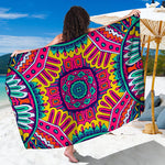 Colorful Mandala Bohemian Pattern Print Beach Sarong Wrap