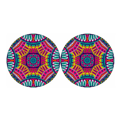Colorful Mandala Bohemian Pattern Print Car Coasters