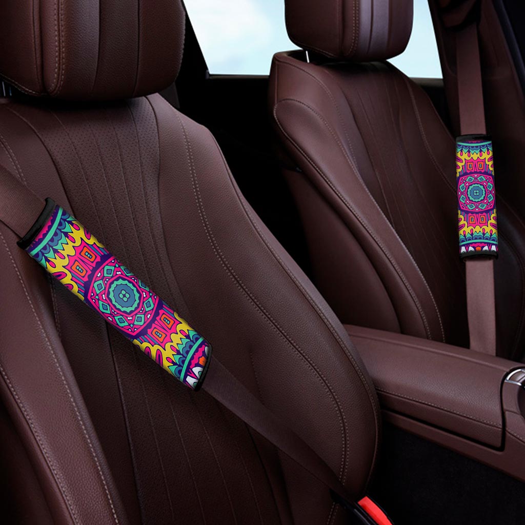 Colorful Mandala Bohemian Pattern Print Car Seat Belt Covers