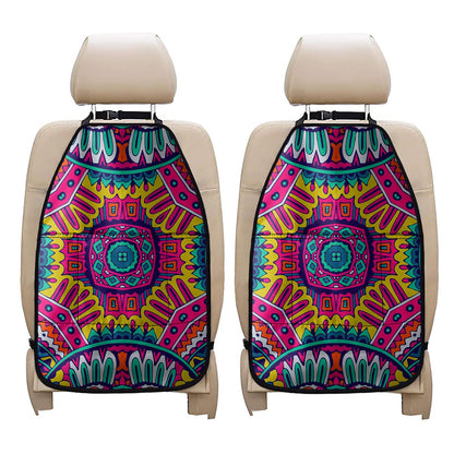 Colorful Mandala Bohemian Pattern Print Car Seat Organizers