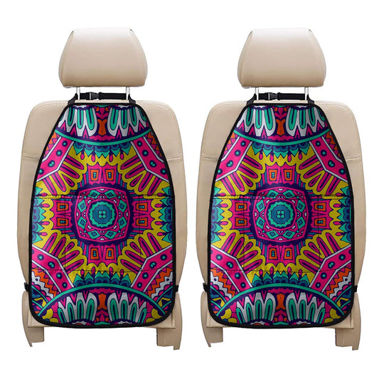 Colorful Mandala Bohemian Pattern Print Car Seat Organizers