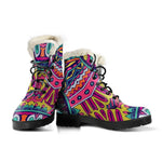 Colorful Mandala Bohemian Pattern Print Comfy Boots GearFrost