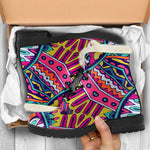 Colorful Mandala Bohemian Pattern Print Comfy Boots GearFrost