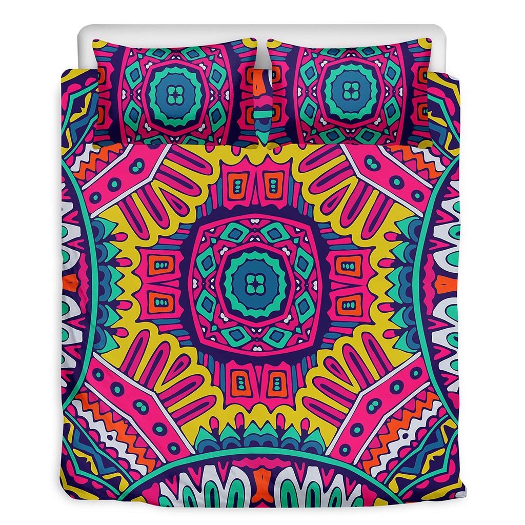 Colorful Mandala Bohemian Pattern Print Duvet Cover Bedding Set