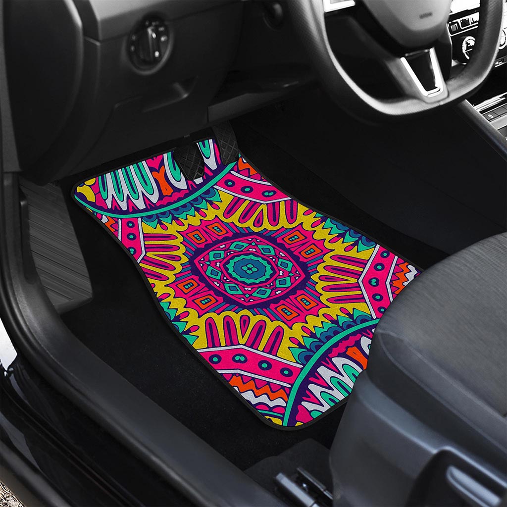 Colorful Mandala Bohemian Pattern Print Front Car Floor Mats