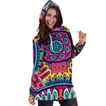 Colorful Mandala Bohemian Pattern Print Hoodie Dress GearFrost