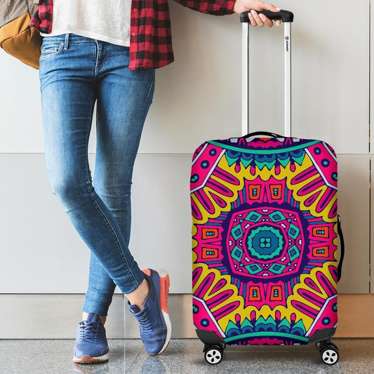 Colorful Mandala Bohemian Pattern Print Luggage Cover GearFrost