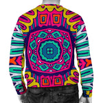 Colorful Mandala Bohemian Pattern Print Men's Crewneck Sweatshirt GearFrost