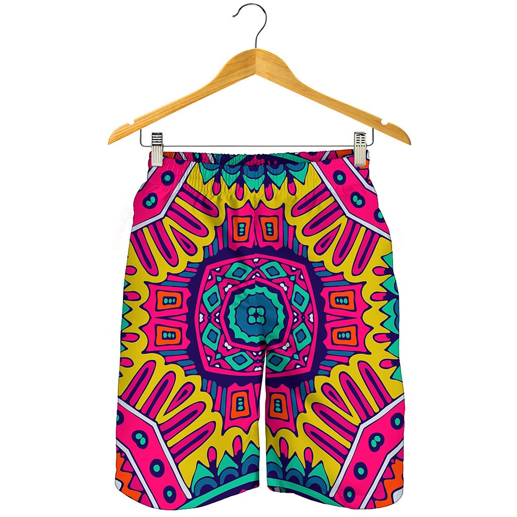 Colorful Mandala Bohemian Pattern Print Men's Shorts