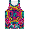Colorful Mandala Bohemian Pattern Print Men's Tank Top