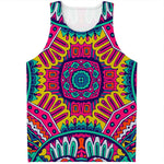 Colorful Mandala Bohemian Pattern Print Men's Tank Top