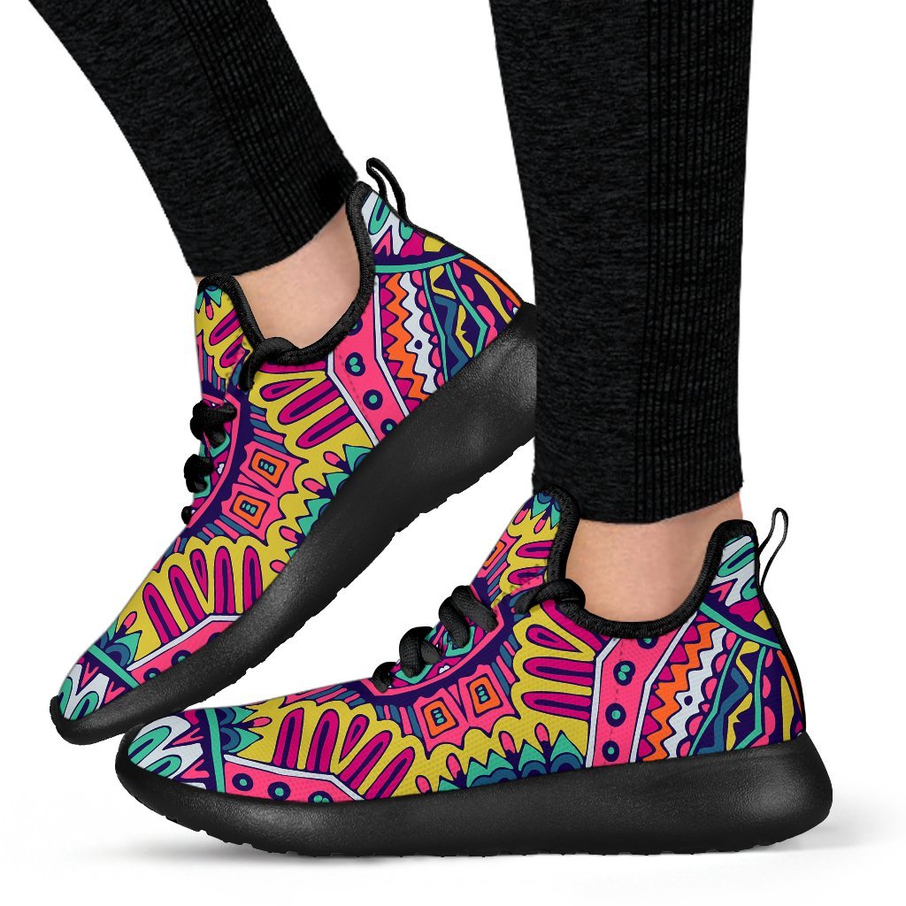 Colorful Mandala Bohemian Pattern Print Mesh Knit Shoes GearFrost