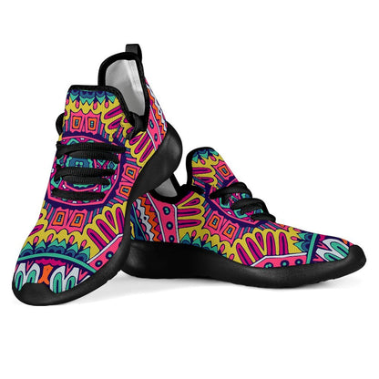 Colorful Mandala Bohemian Pattern Print Mesh Knit Shoes GearFrost
