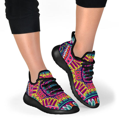 Colorful Mandala Bohemian Pattern Print Mesh Knit Shoes GearFrost
