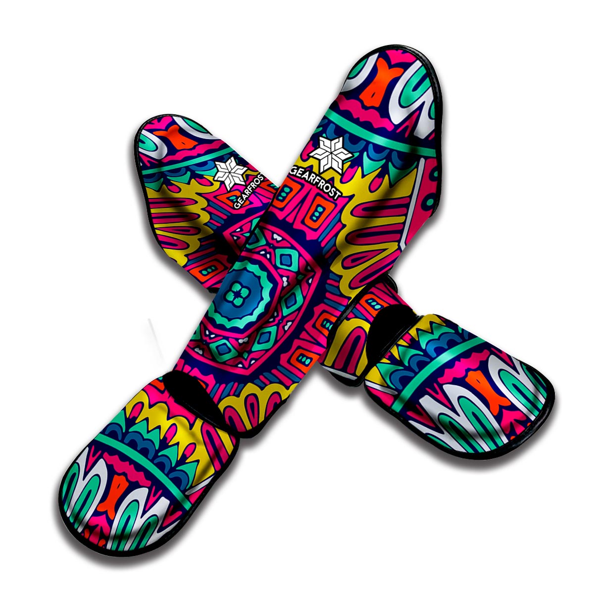 Colorful Mandala Bohemian Pattern Print Muay Thai Shin Guard